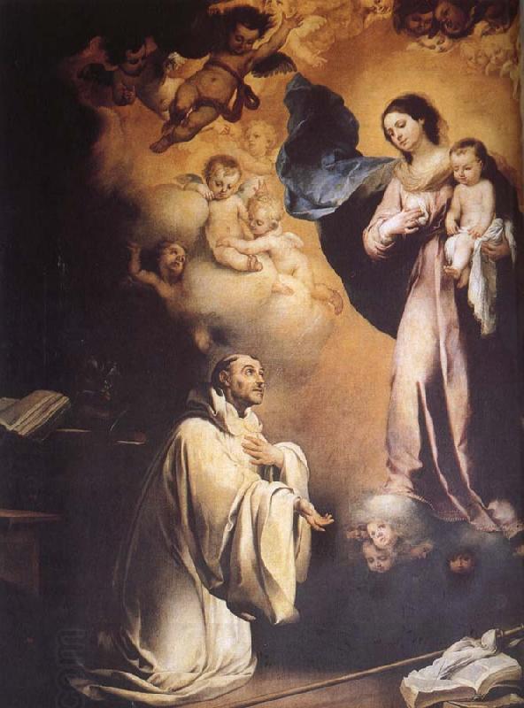 Bartolome Esteban Murillo San Bernardo and the Virgin Mary oil painting picture